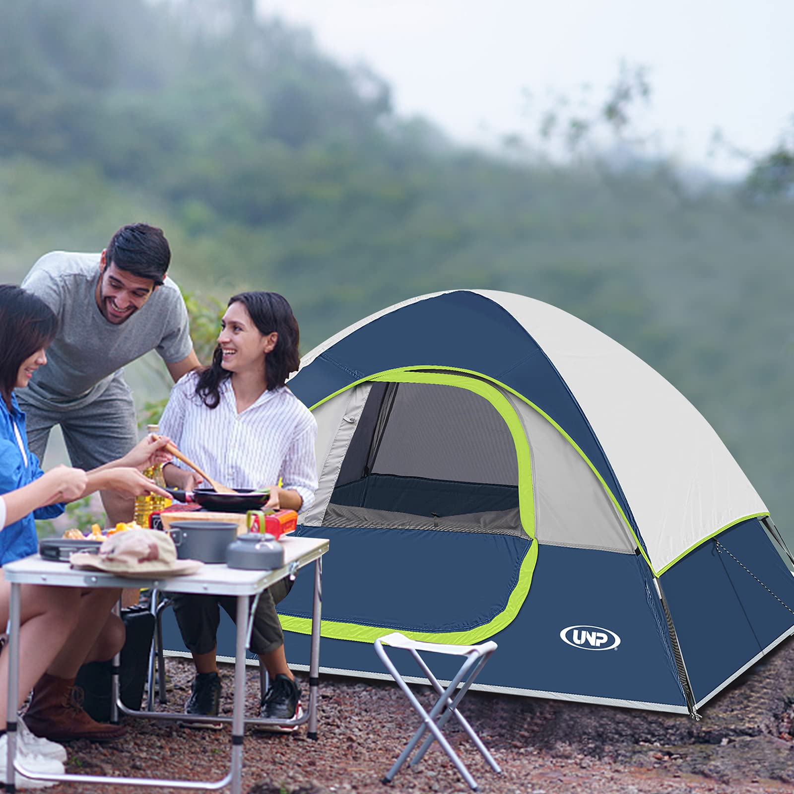 Camping Tent 2 Person, Waterproof Windproof Tent with Rainfly Easy Set up-Portable Dome Tents for Camping…