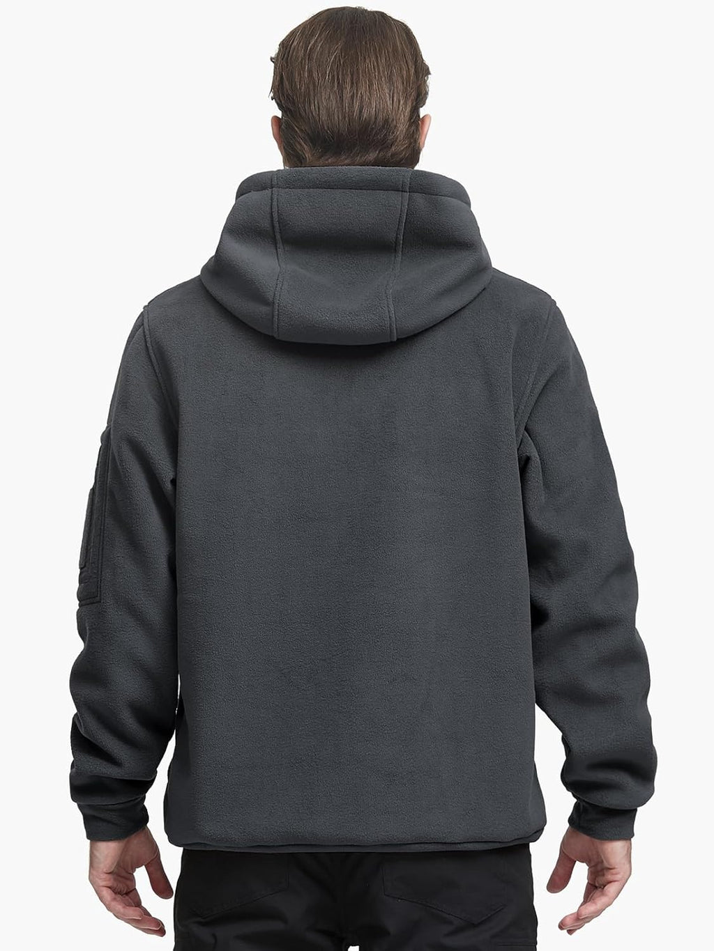 FREE SOLDIER Men's Tactical Winter Fleece Pullover Hoodie Warm Long Fleece lined Hooded Sweatshirt