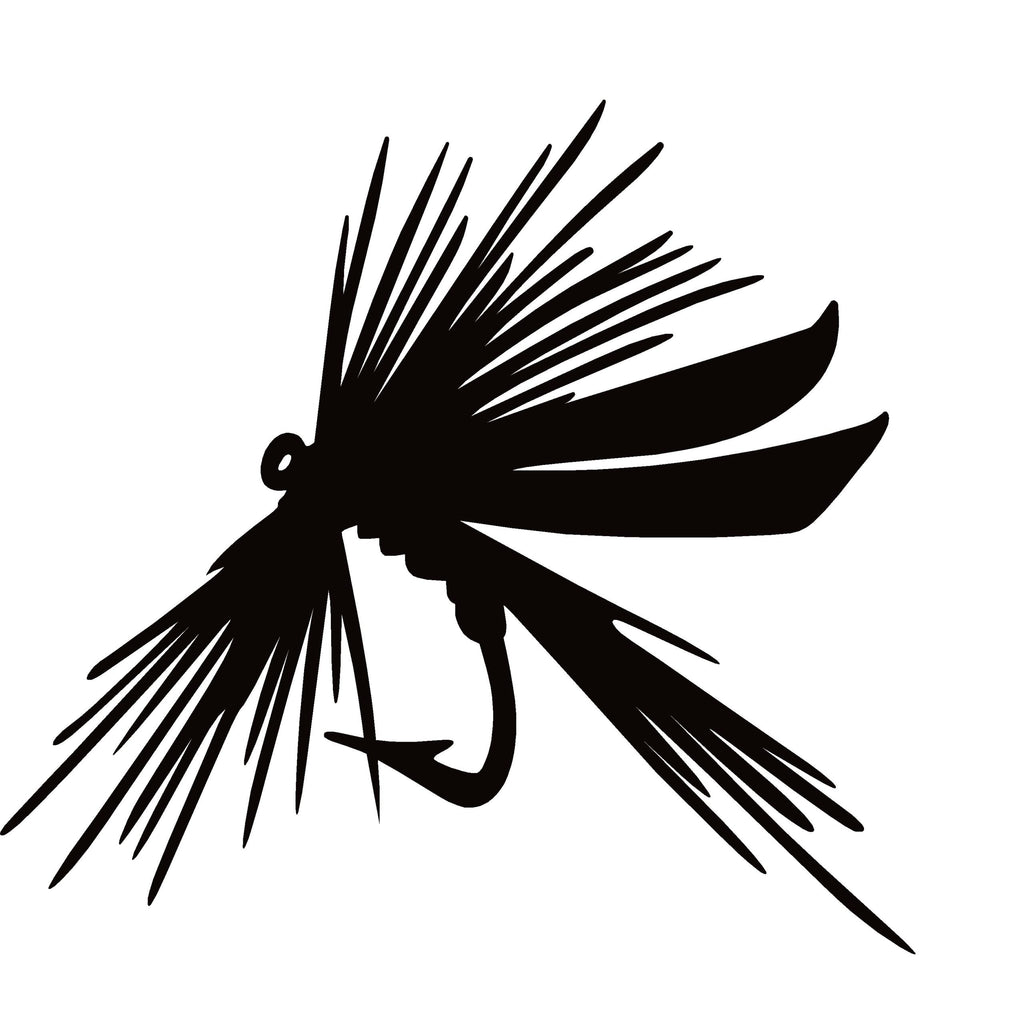 Trout Fly Fish Tackle Lure Fishing Window Decal -  Trout Fly Fish Tackle Lure Window Sticker - 7524