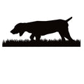 Pointer Silhouette Decal – Pointer Walking in Grass Window Sticker – 7557