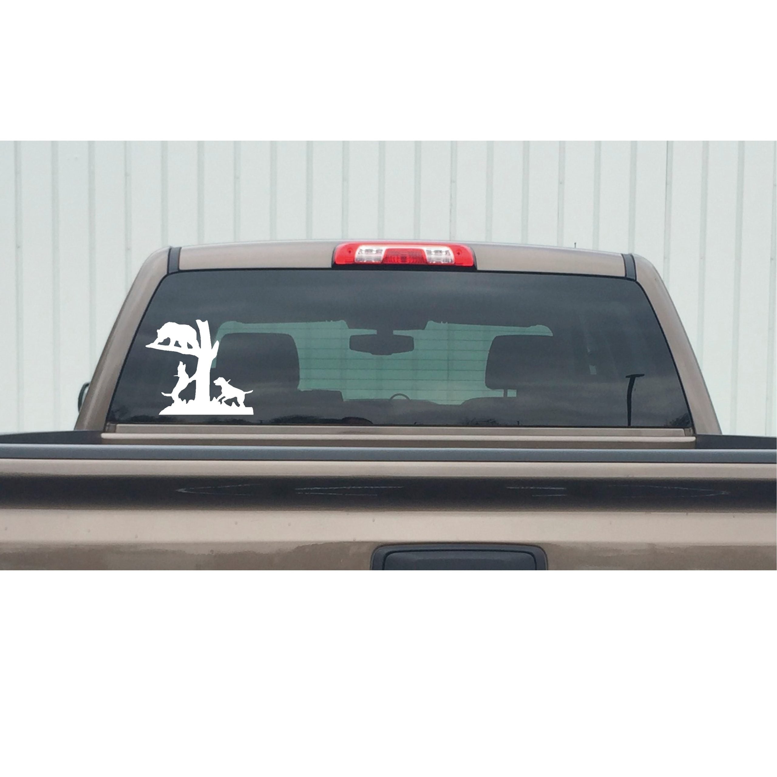 Bear Hunting Dog Decal – Treeing Dogs Vinyl Bear Sticker – 7584