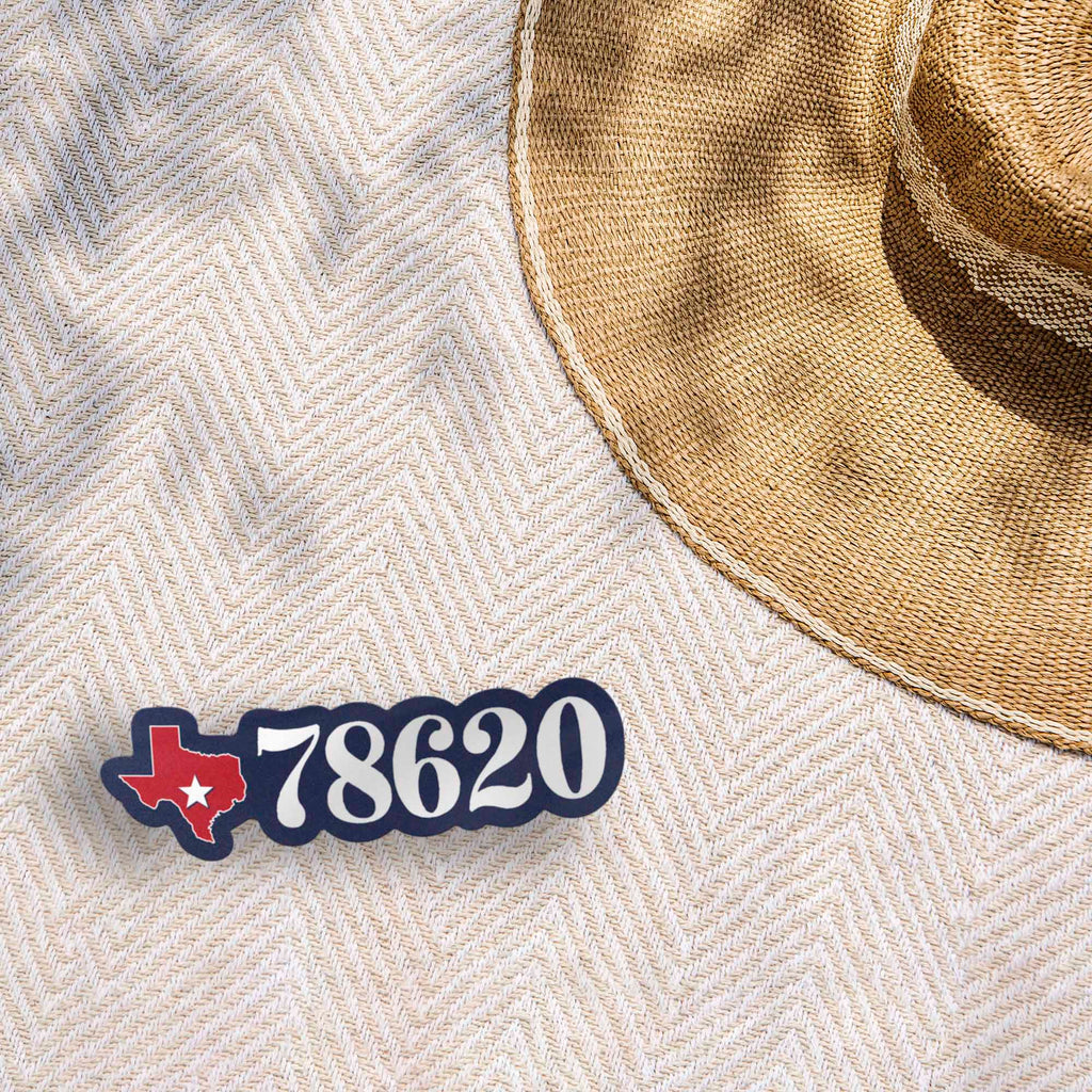 Dripping Springs Texas 78620 Zip Code Sticker