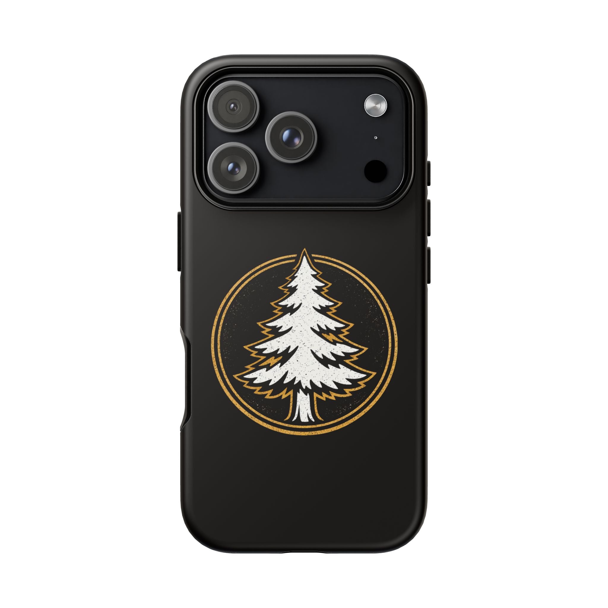 Pine Emblem Tough Phone Case — Black Protective iPhone Cover