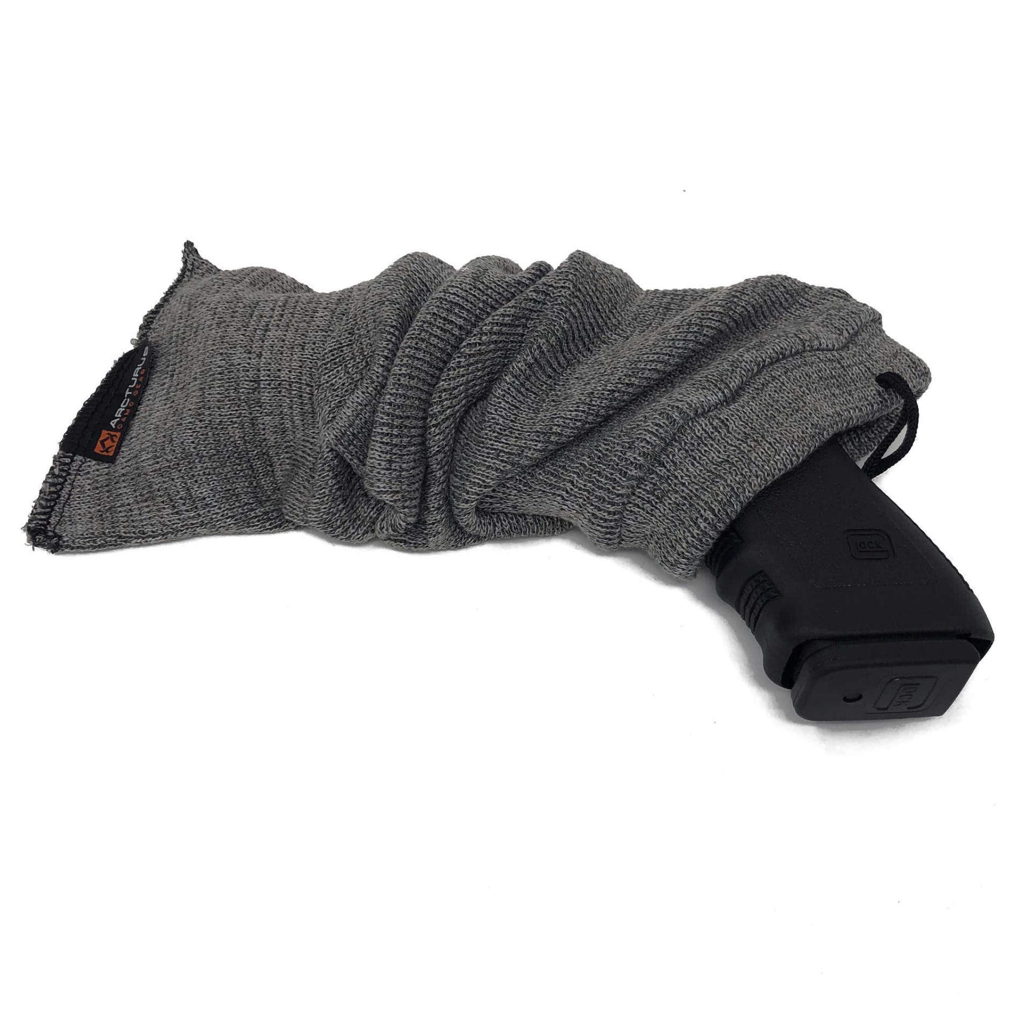 Arcturus Silicone-Treated Handgun Socks - Wide, Flexible Design (3" x 16") Easily Fits Your Pistol or Revolver.