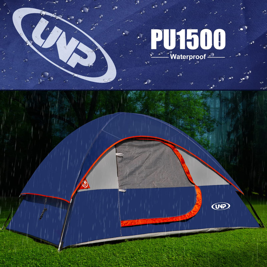 Camping Tent 2 Person, Waterproof Windproof Tent with Rainfly Easy Set up-Portable Dome Tents for Camping…