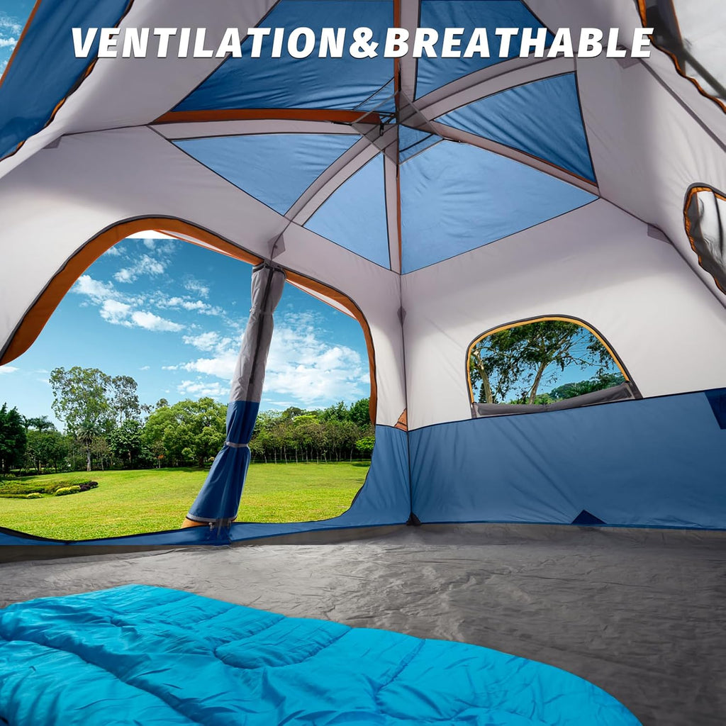 UNP Camping Shower Tent and 8 Person Camping Tent for Outdoor Hiking Fishing Portable