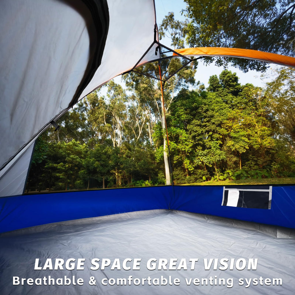 Camping Tent 4 Person, Waterproof Windproof Tent with Rainfly Easy Set up-Portable Dome Tents for Camping