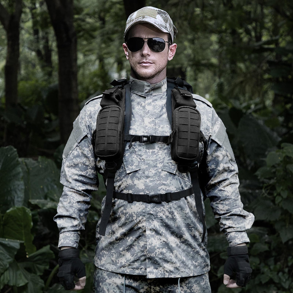 Jueachy Strap Shoulder Molle Accessories Pouch: Tactical Backpack Pocket Attachment Storage Phone Flashlight EDC