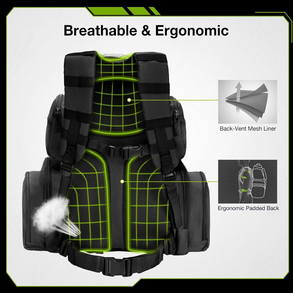 TIDEWE Tactical Range Backpack Bag for Gun and Ammo with Pistol Case