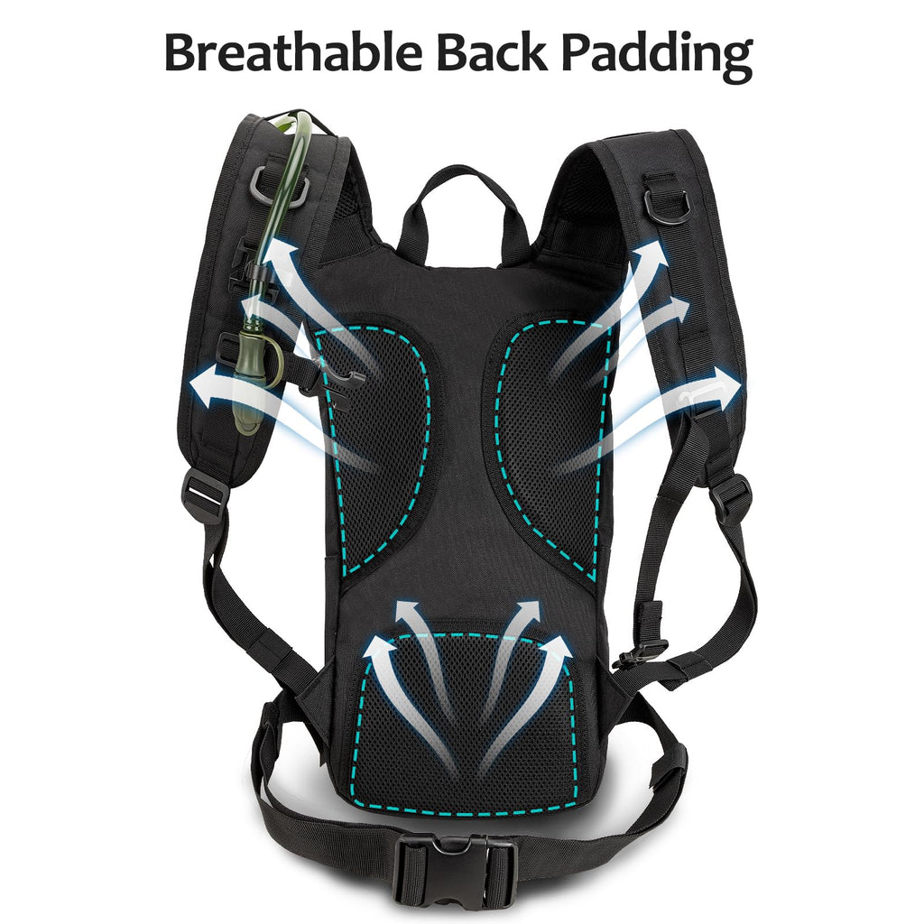 Hydration Backpack Tactical with 3L TPU Water Bladder: Hiking MOLLE Military Day Bag for Hunting for Men Women