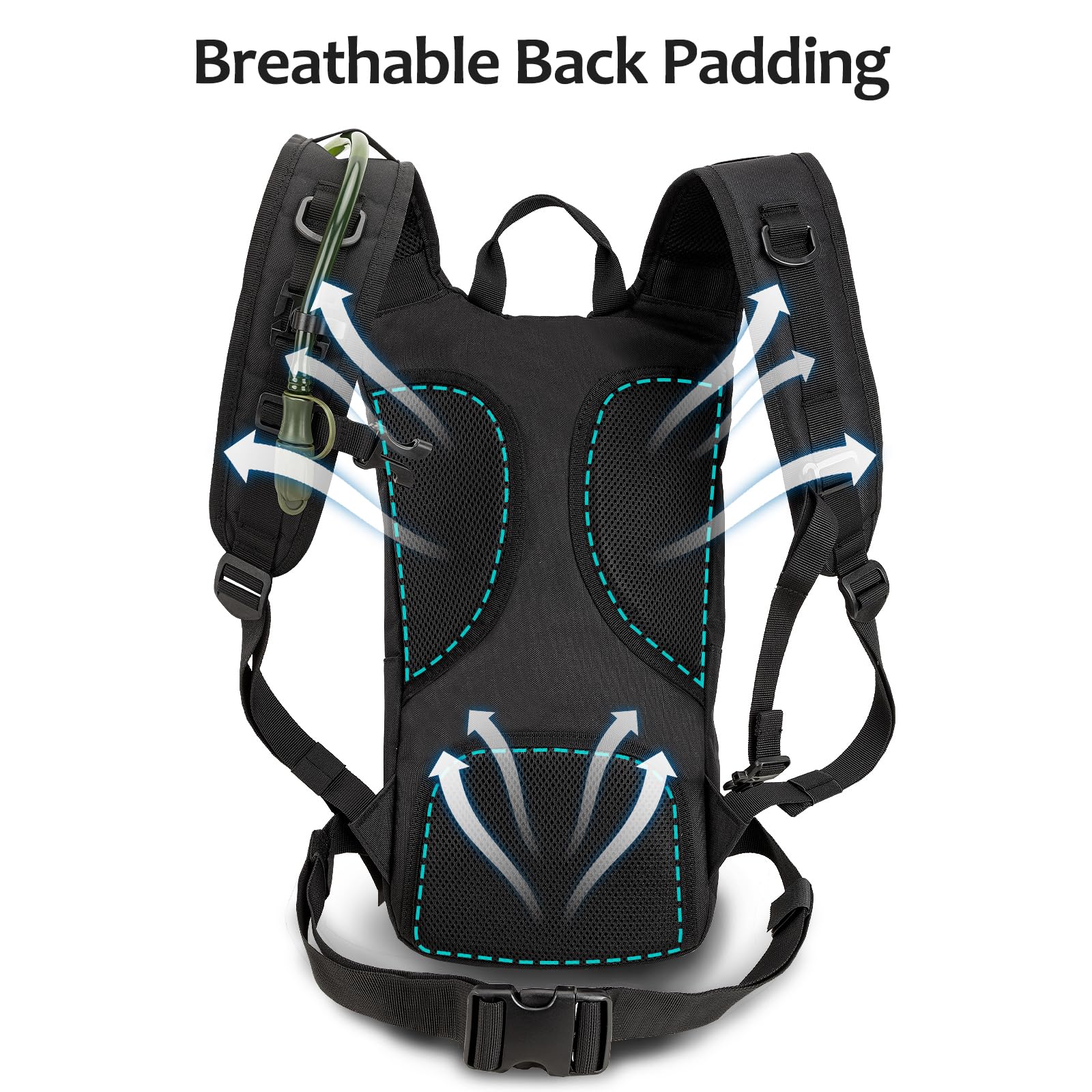 Hydration Backpack Tactical with 3L TPU Water Bladder: Hiking MOLLE Military Day Bag for Hunting for Men Women