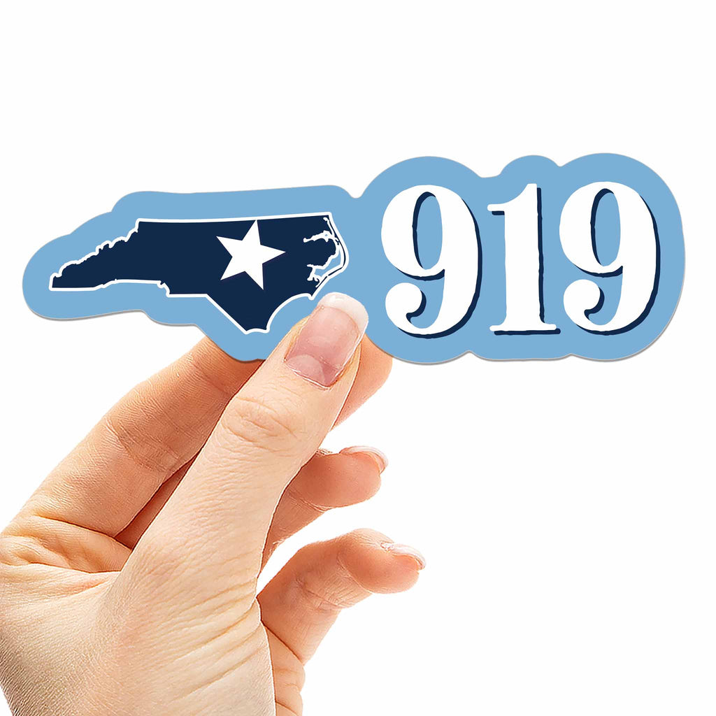919 Area Code North Carolina Car Magnet - Flexible NC Fridge Magnet