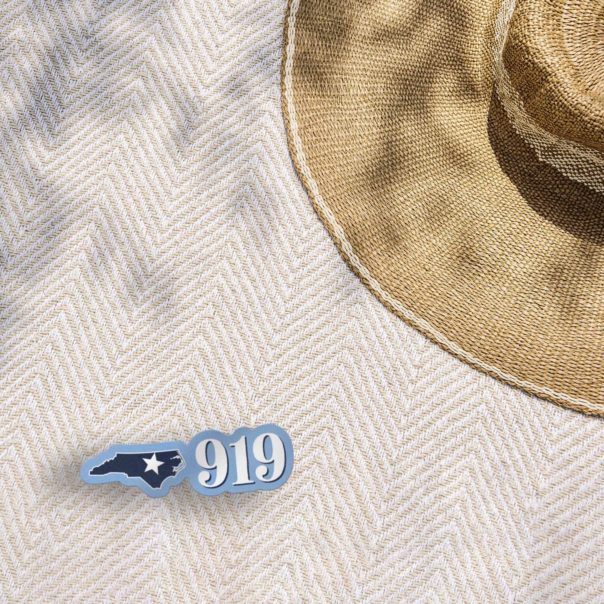 919 Area Code North Carolina Sticker - Cute NC Decal