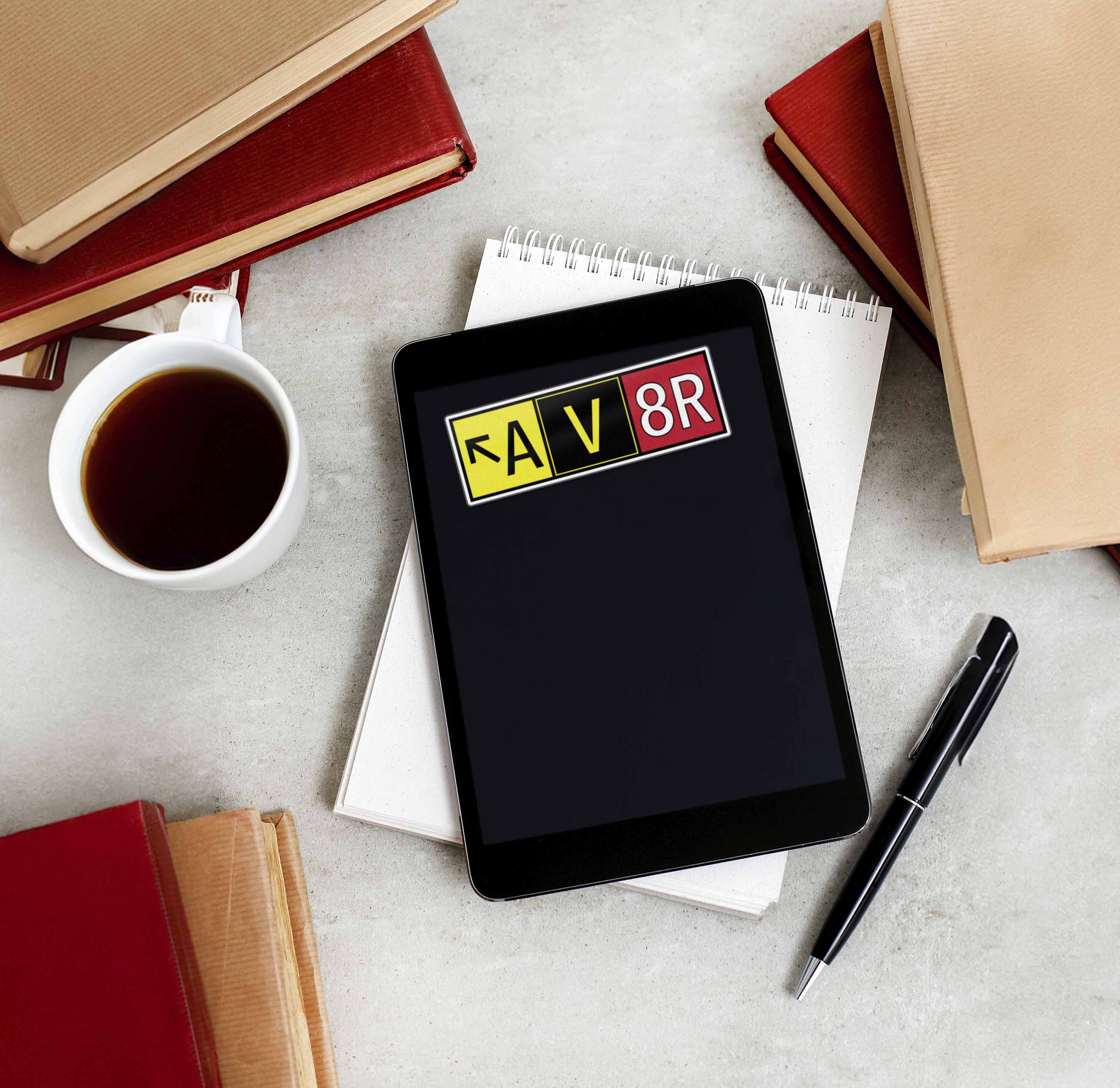 AV8R Runway Sign Sticker - Gift for Pilots