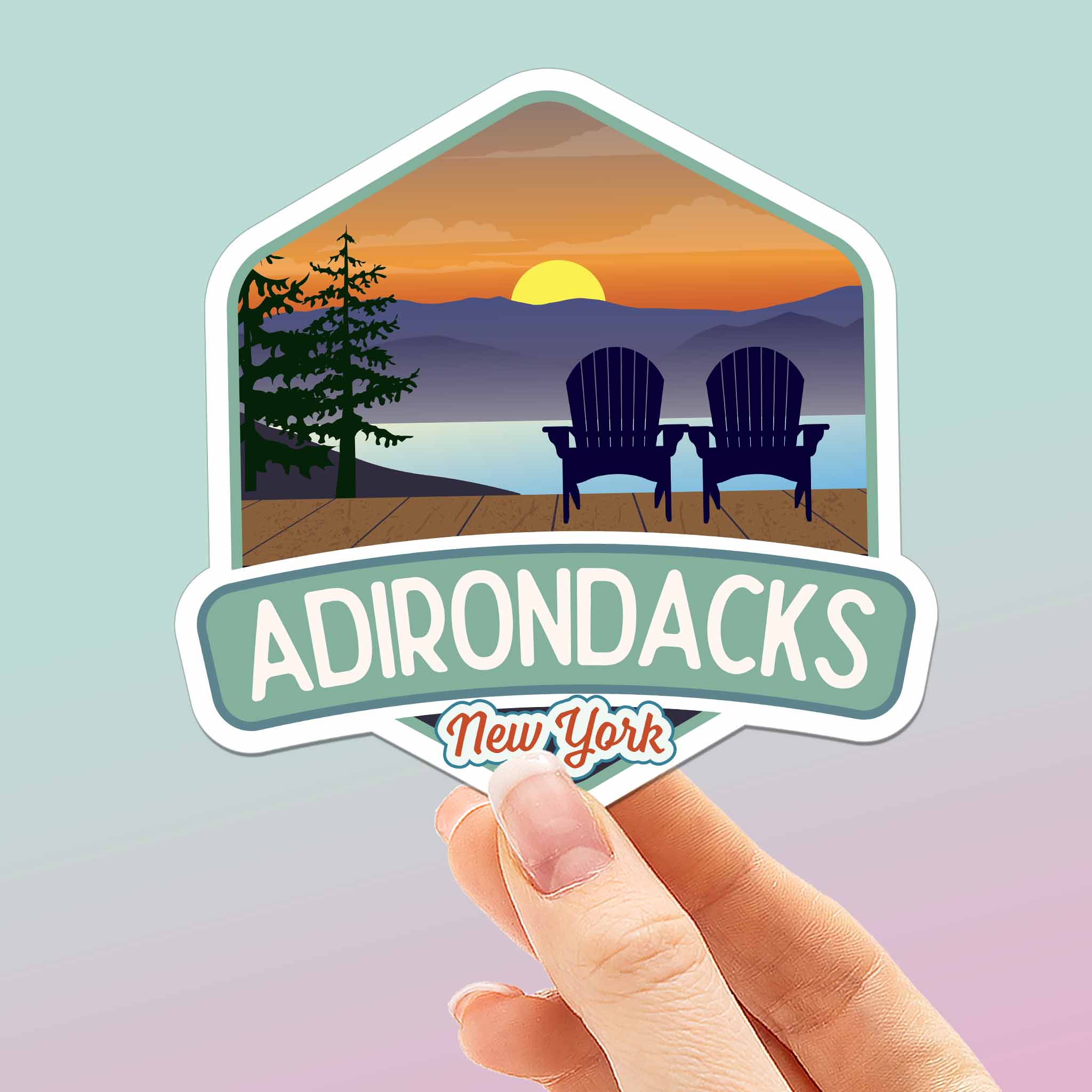 Adirondack Mountains New York Sticker