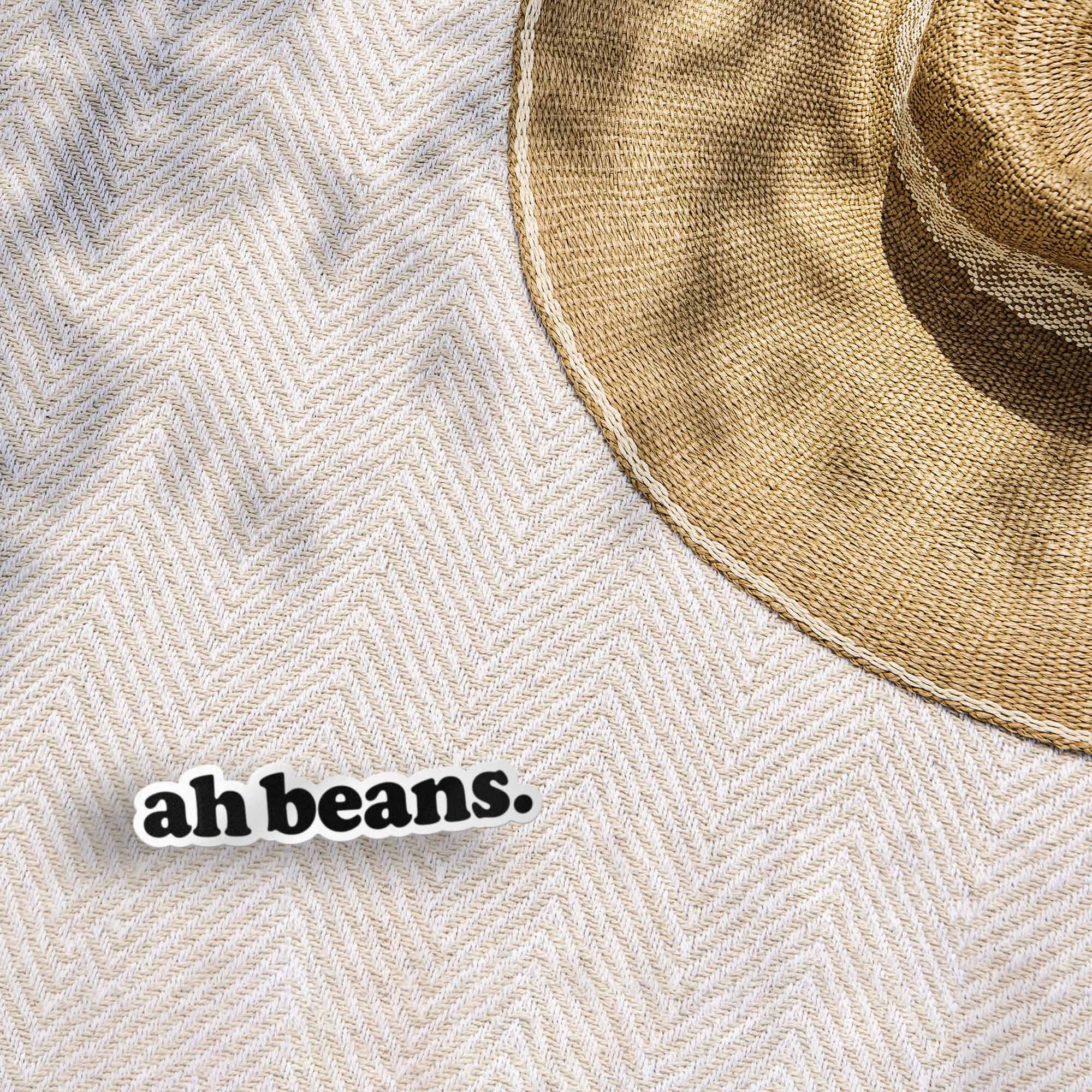 Ah Beans Sticker for Hydroflask - Funny Quote Decal