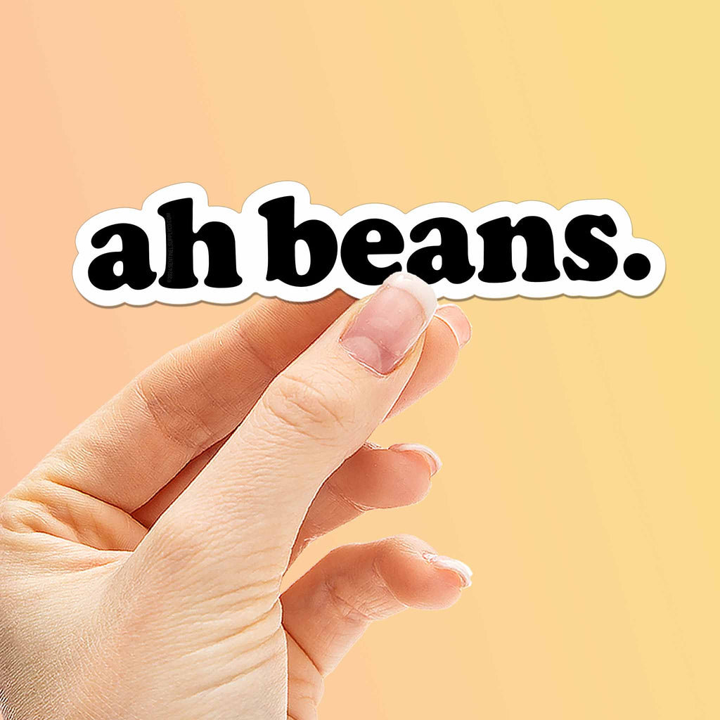 Ah Beans Sticker for Hydroflask - Funny Quote Decal