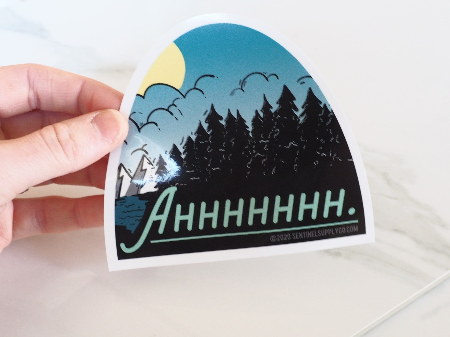 Ahhhhh. Mountain Lake Sticker