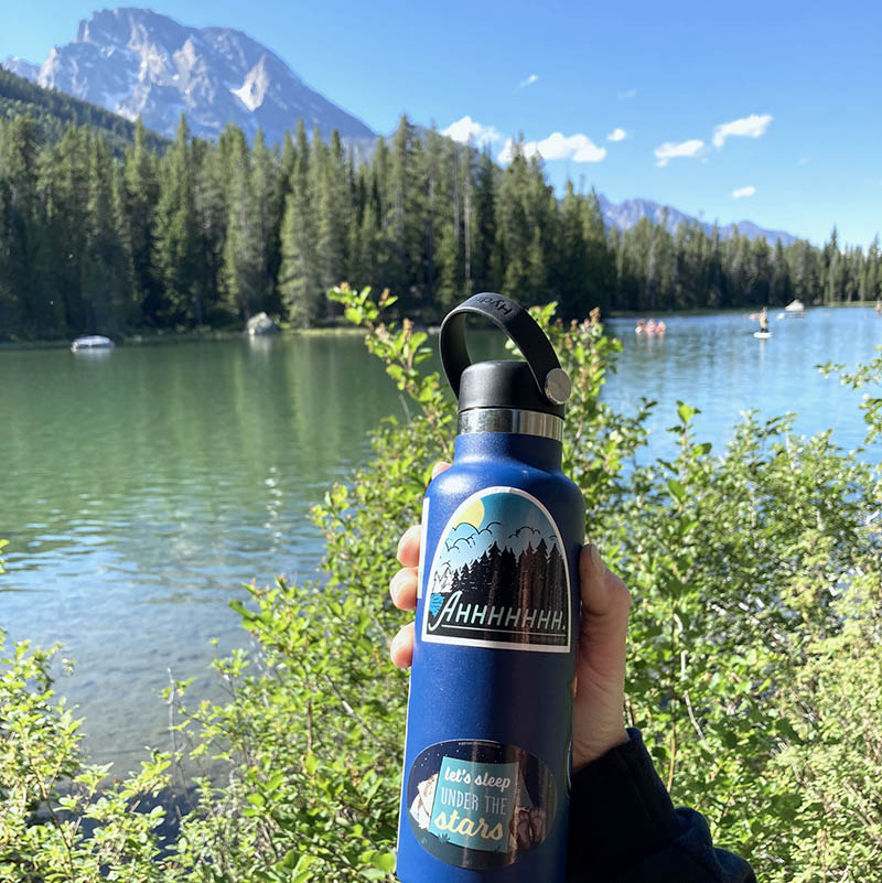 Ahhhhh. Mountain Lake Sticker