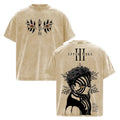 Akaza Upper Rank 3 Graphic Tee – Vintage Washed Oversized Shirt, Demon Slayer Villain Tee