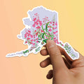Alaska Map Fireweed Sticker