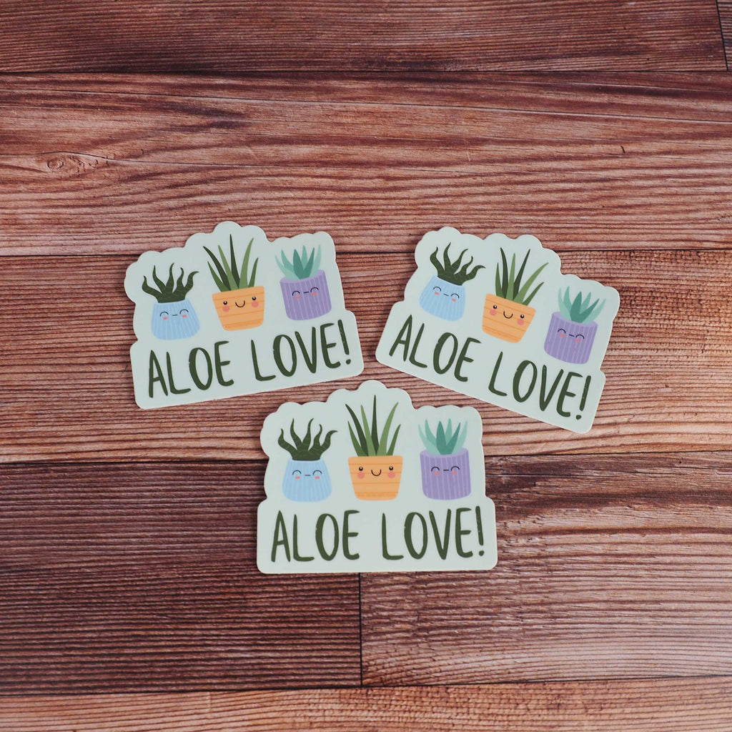 Aloe Love Cute Succulent Sticker