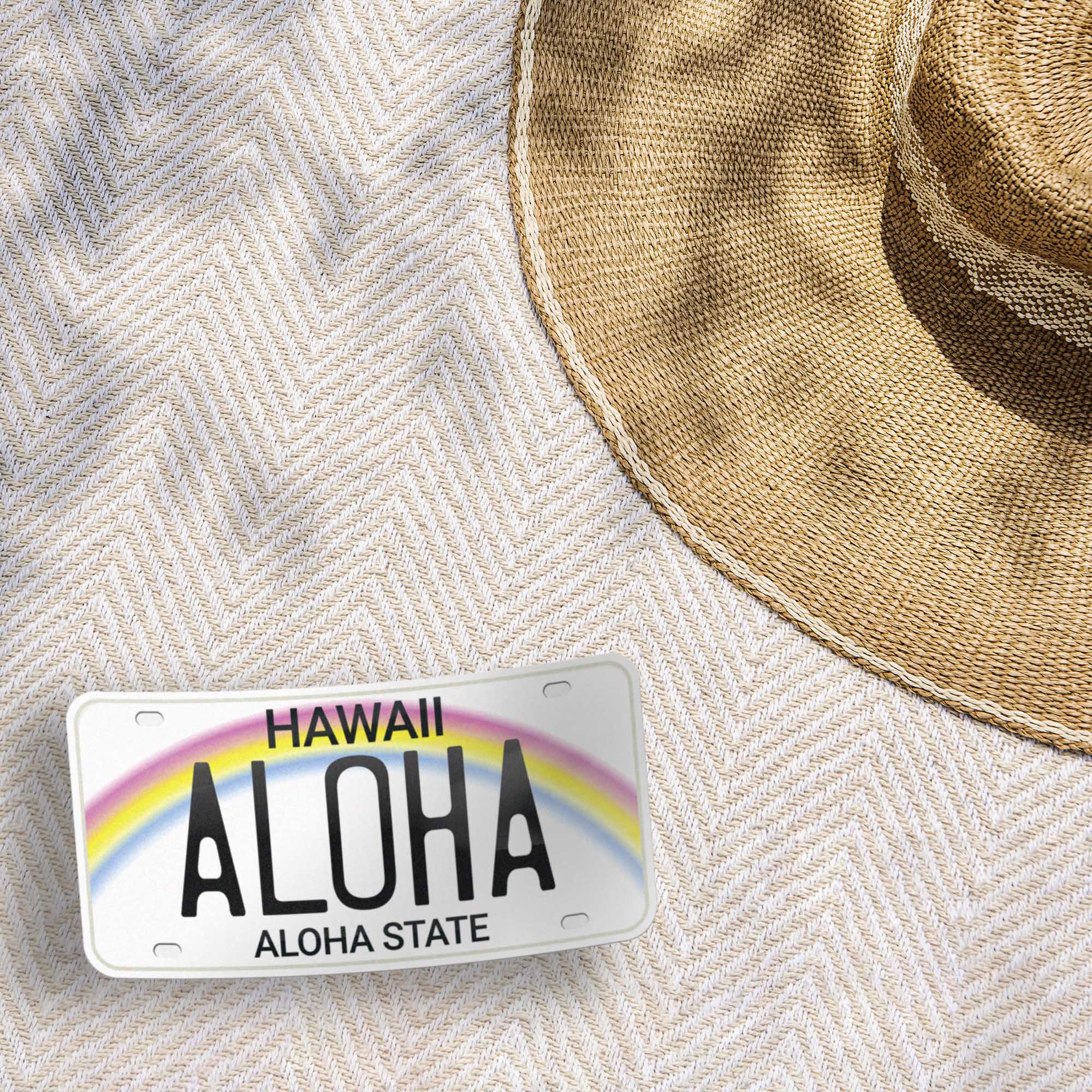Hawaii License Plate Sticker - Choose Your City or Hawaiian Phrase Decal