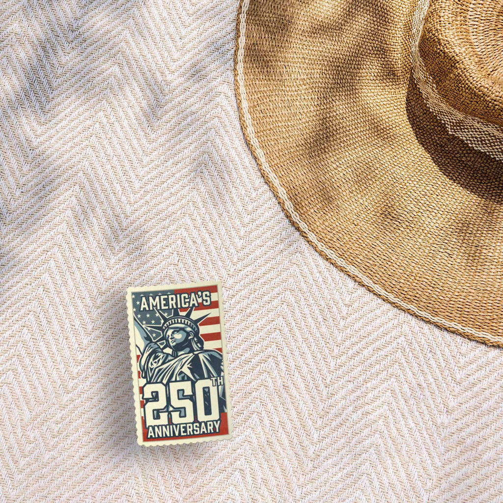 America's 250th Anniversary Stamp Sticker - Cool Patriotic USA Decal
