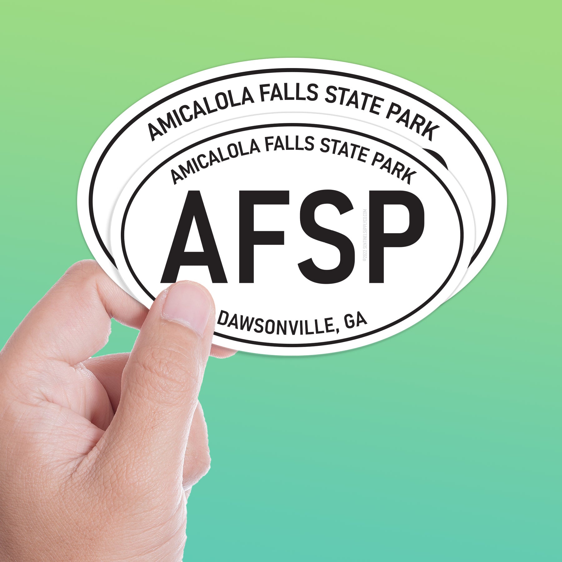 White Oval Amicalola Falls State Park Sticker