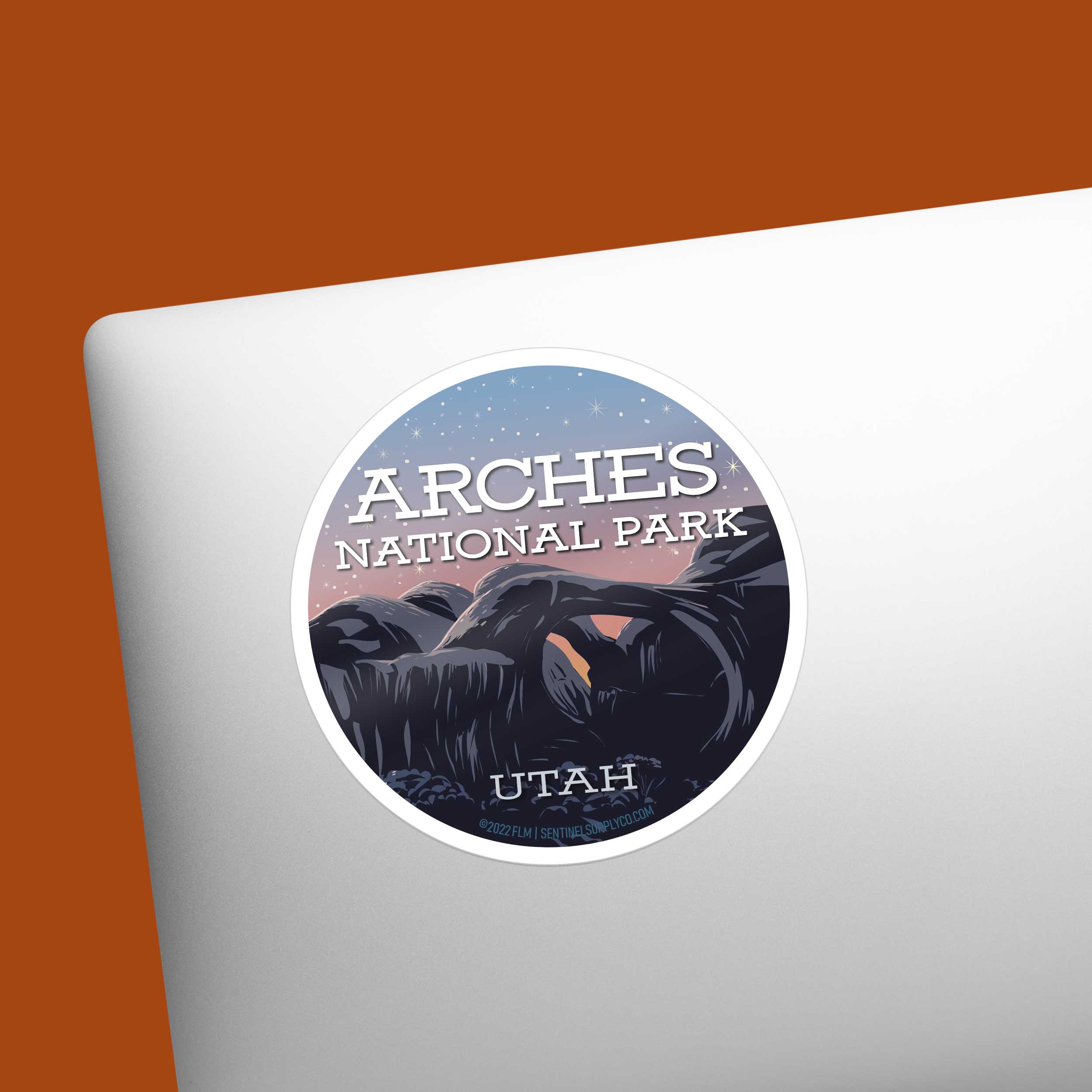 Arches National Park Moab Utah Sticker - Double Arch