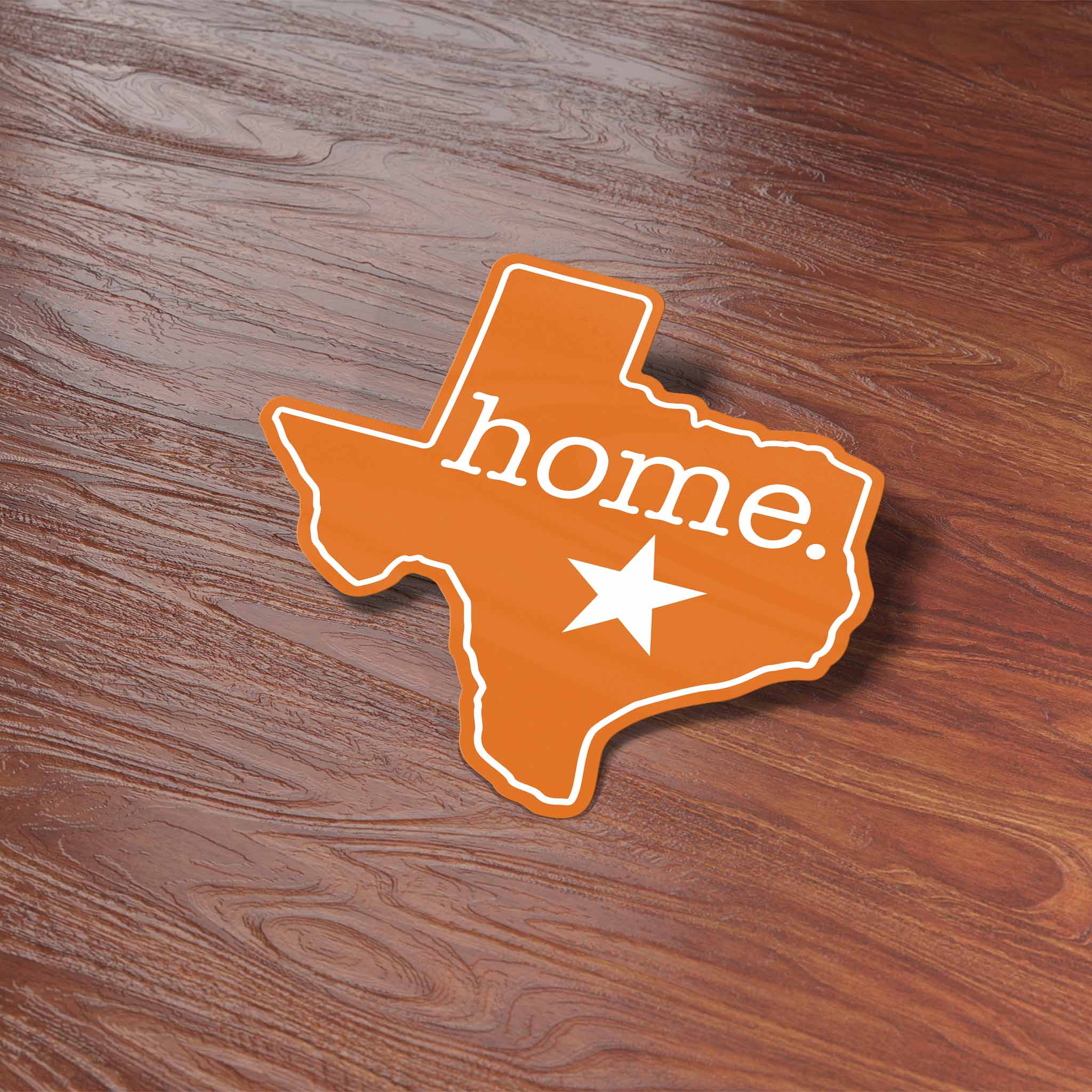 Home Austin Texas Map Sticker - Orange TX Sports Decal