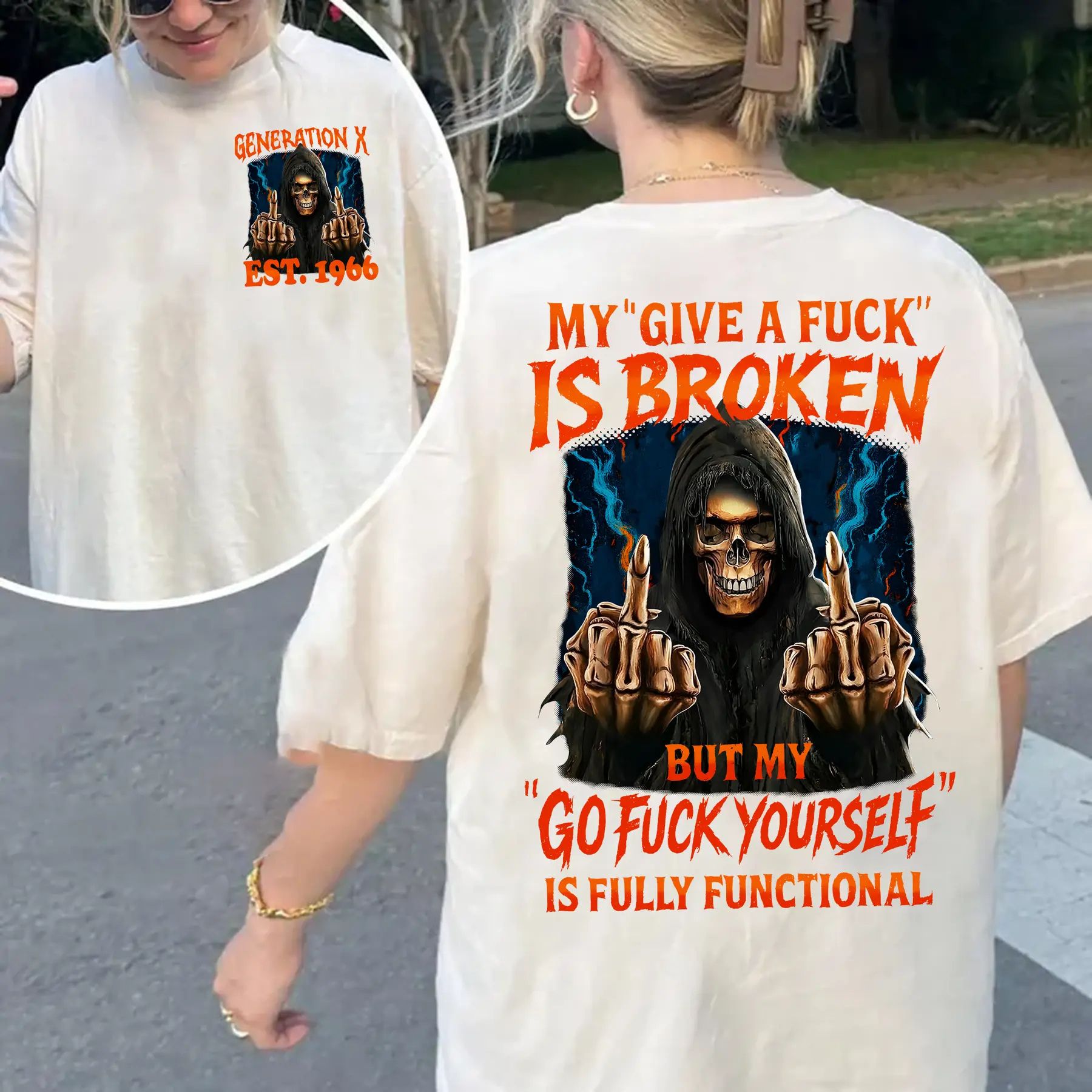 Badass Generation X T-shirt - Gen X "FAFOT" Tee, Custom Year Slogan Apparel