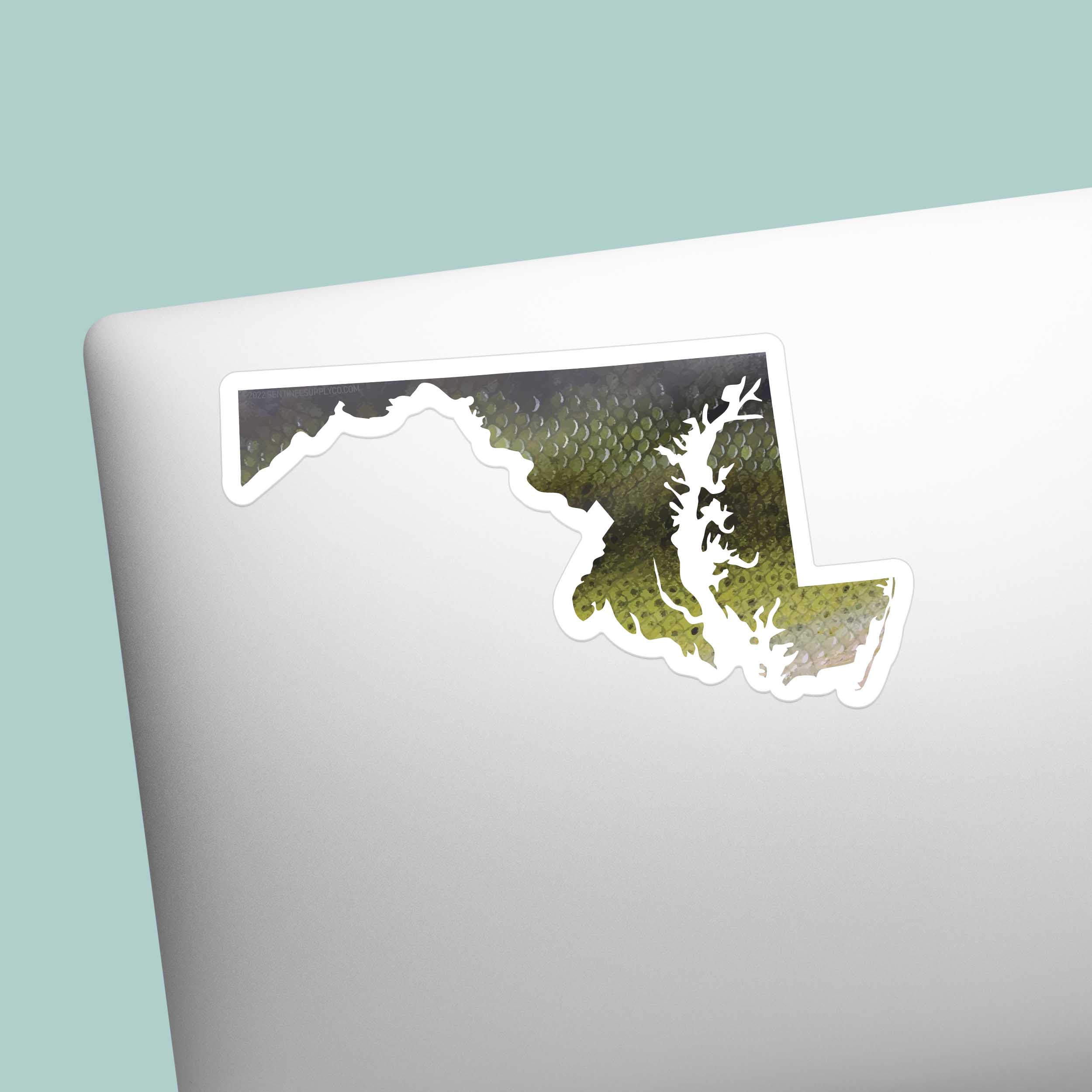 Largemouth Bass Maryland Fishing Sticker