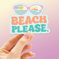 Beach Please Sticker