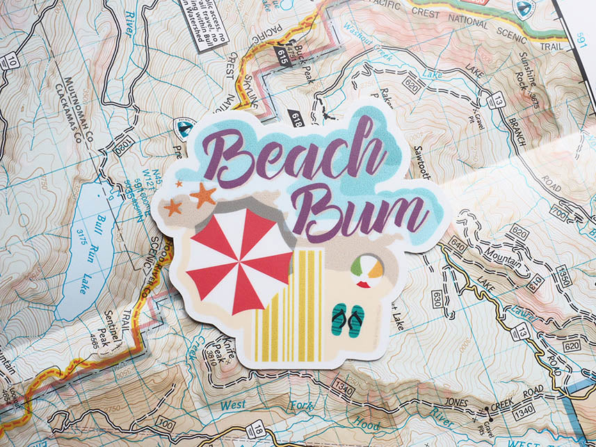 Beach Bum Sticker