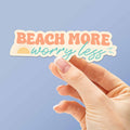 Beach More Worry Less Sticker