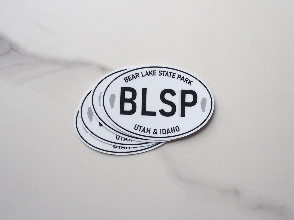 White Oval Bear Lake Idaho & Utah Sticker