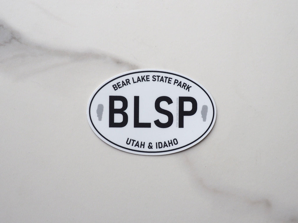 White Oval Bear Lake Idaho & Utah Sticker