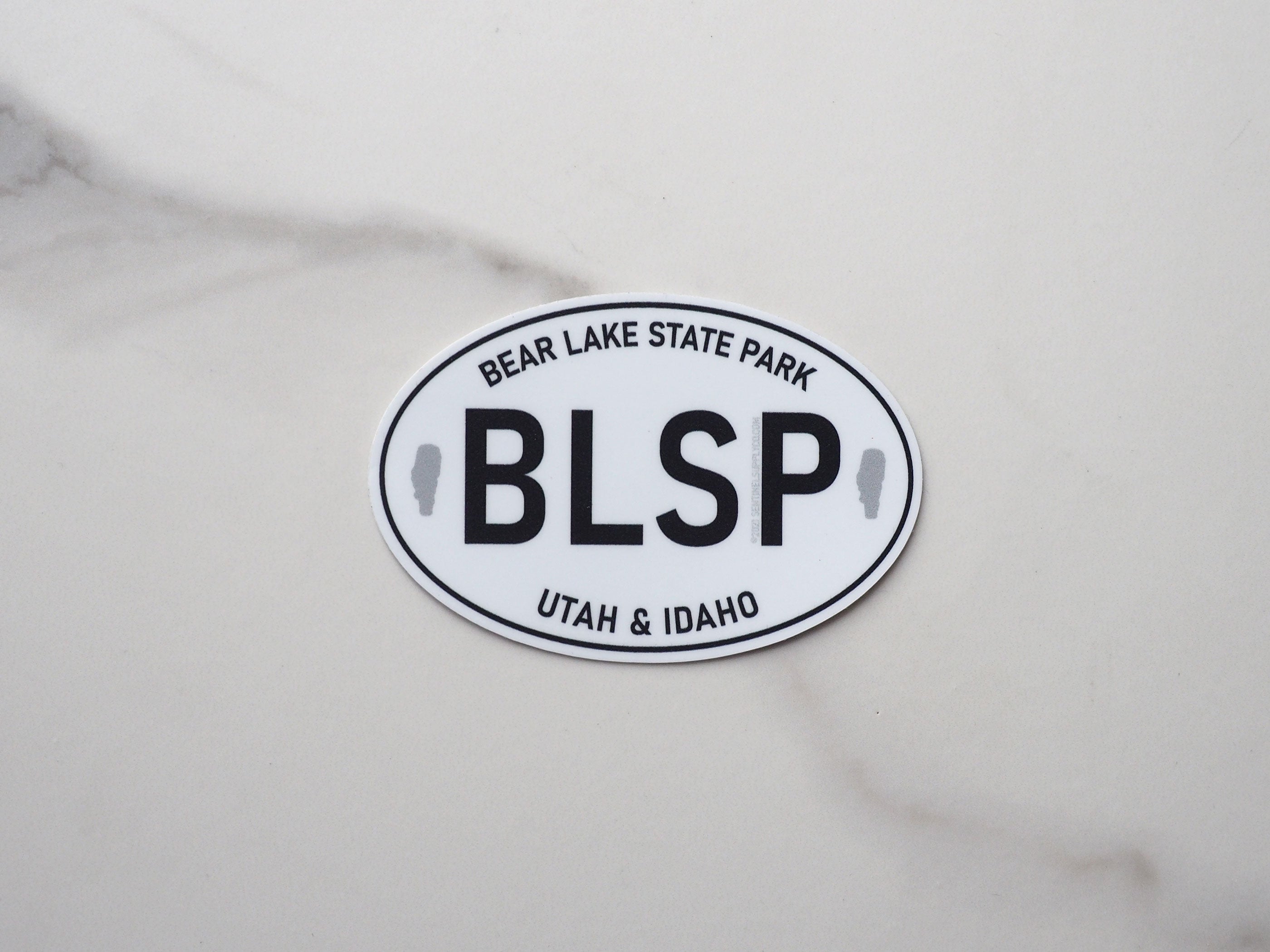 White Oval Bear Lake Idaho & Utah Sticker
