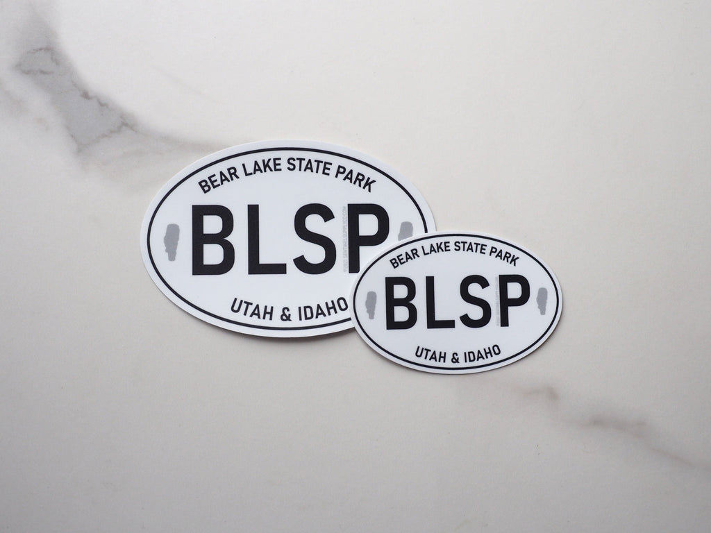 White Oval Bear Lake Idaho & Utah Sticker