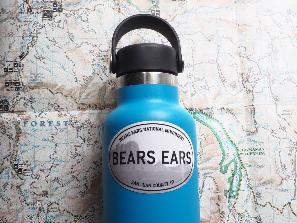 Bears Ears National Monument White Oval Sticker