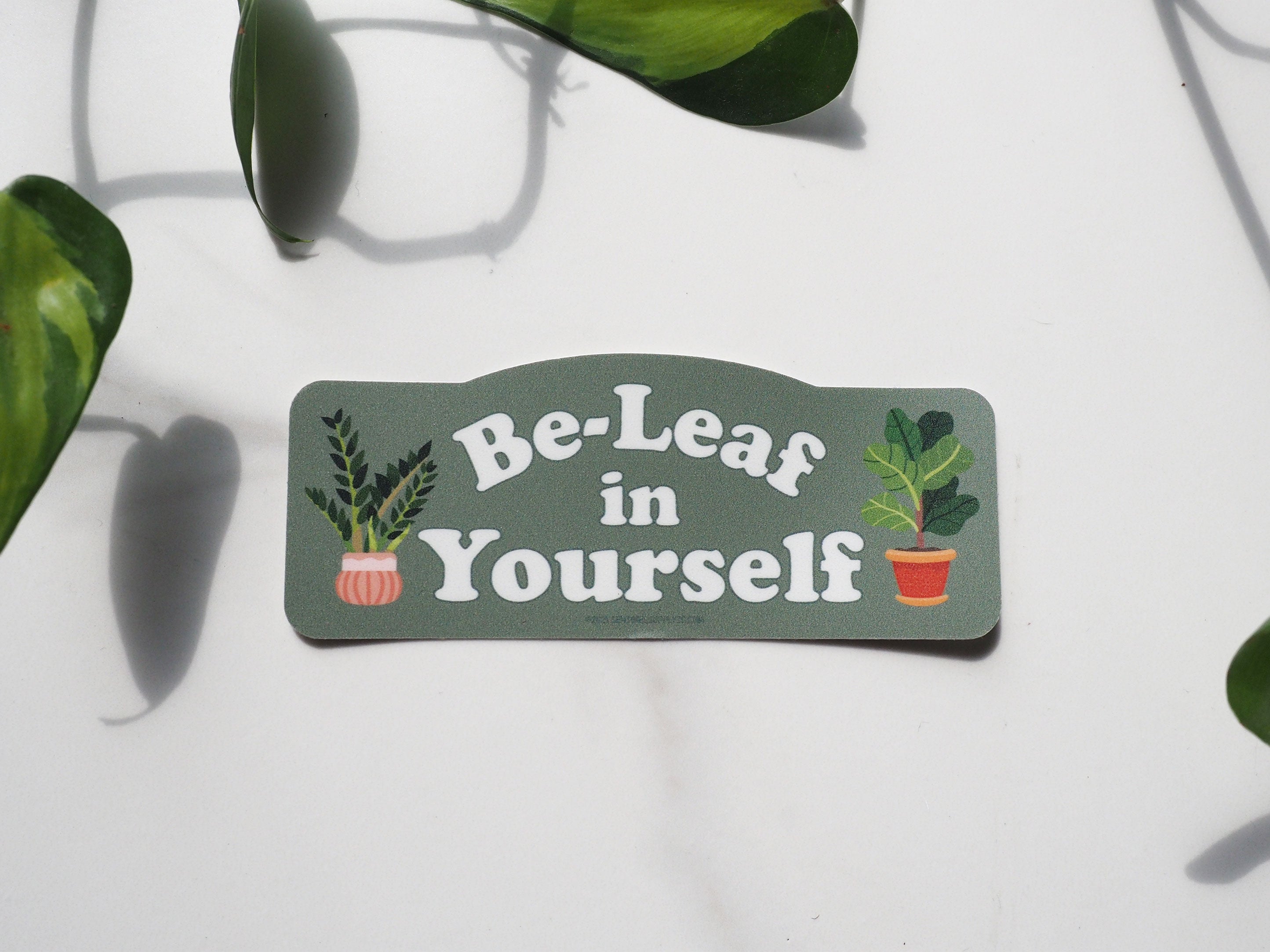 Be-Leaf in Yourself Cute Plant Sticker