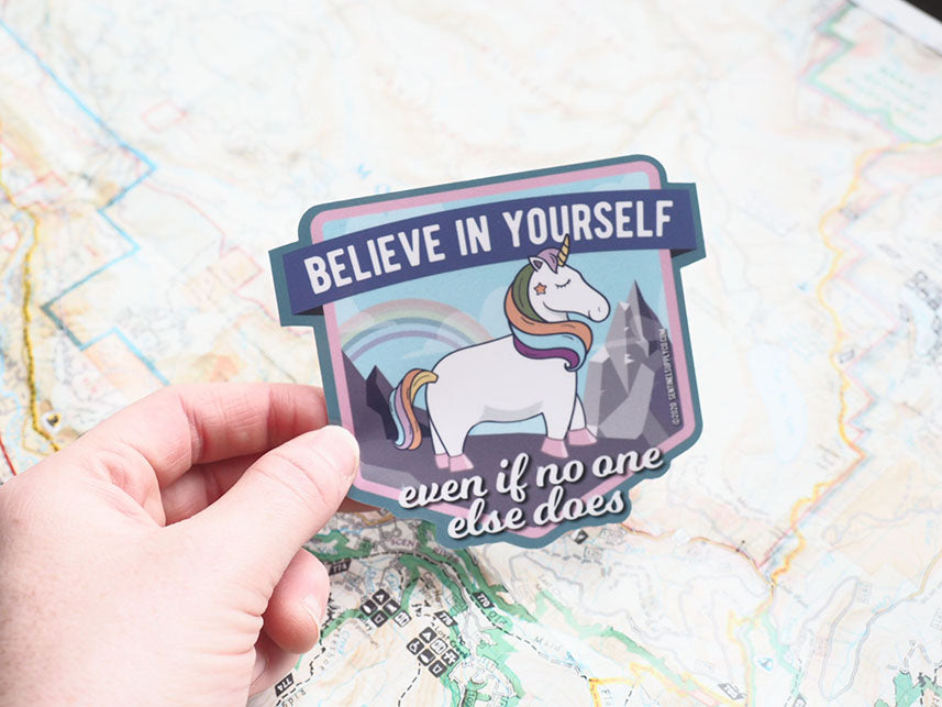 Unicorn Believe in Yourself Vinyl Sticker
