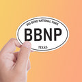 White Oval Big Bend National Park Texas Sticker