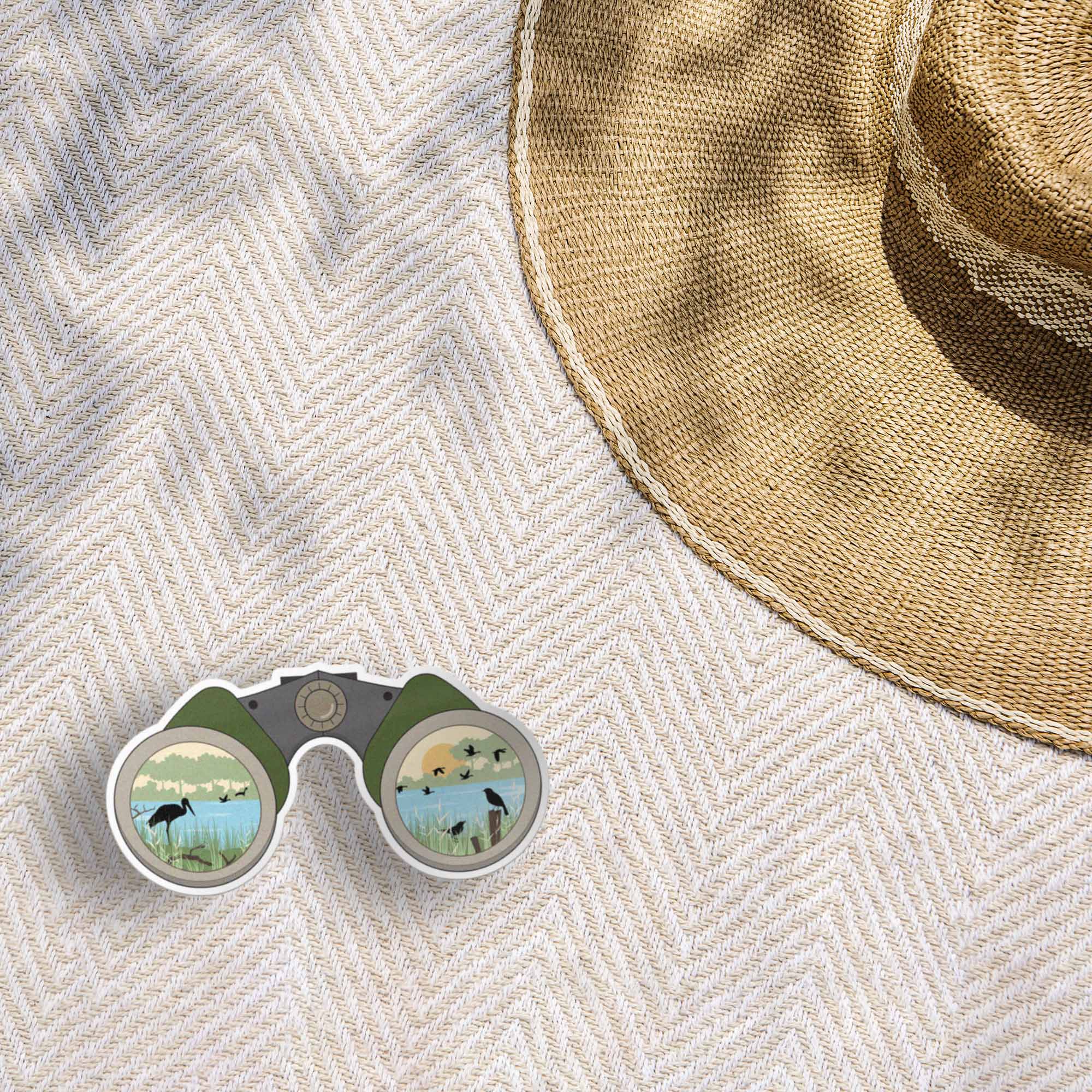 Binoculars Birdwatching Sticker
