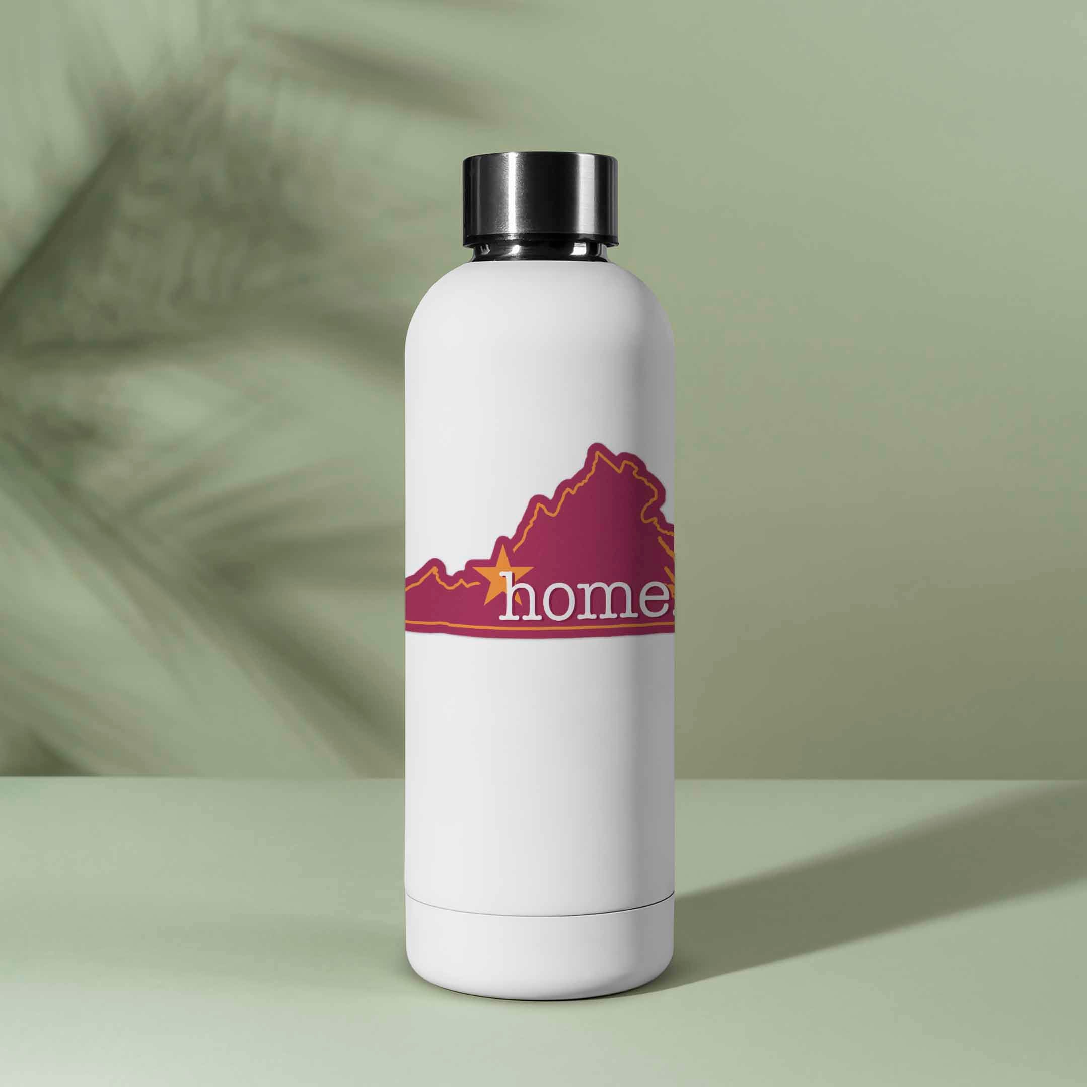 Home Virginia Map Sticker - Maroon Blacksburg VA Decal