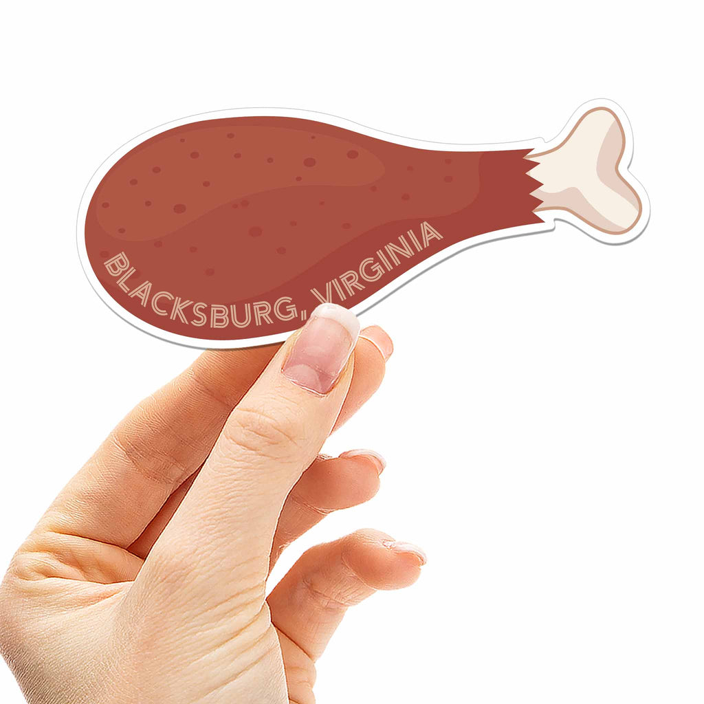 Turkey Leg Blacksburg Virginia Car Magnet - Flexible VA Fridge Magnet
