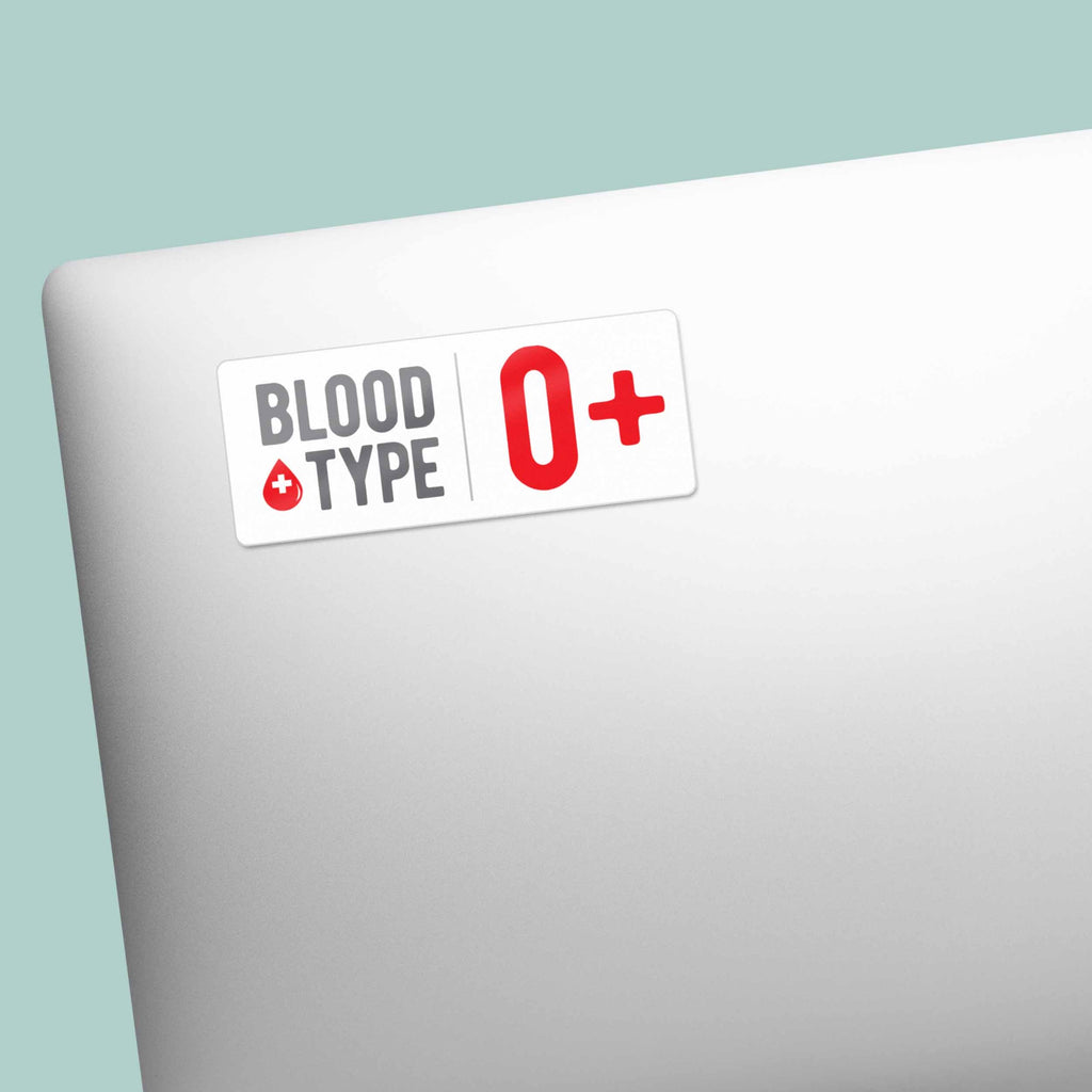 Blood Type Stickers - Set of 3 Mini Helmet Decals