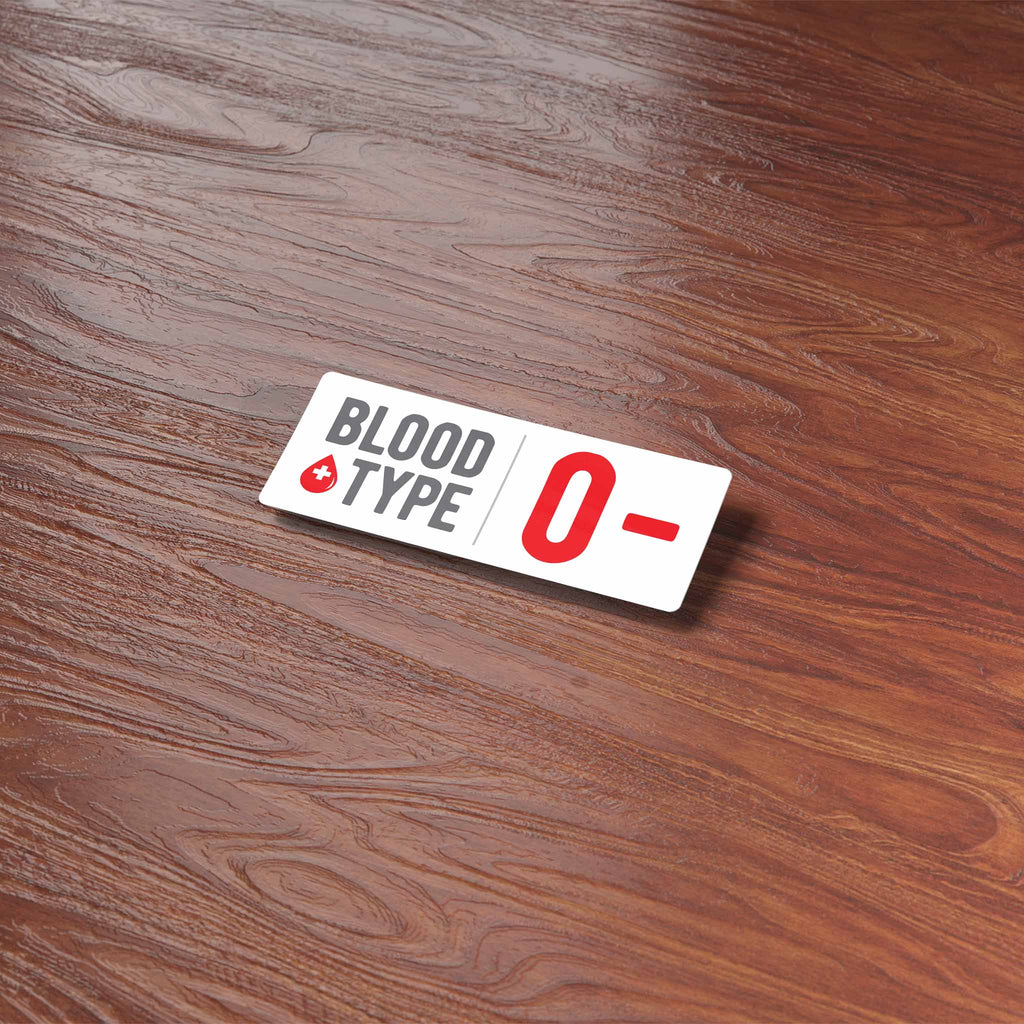 Blood Type Stickers - Set of 3 Mini Helmet Decals