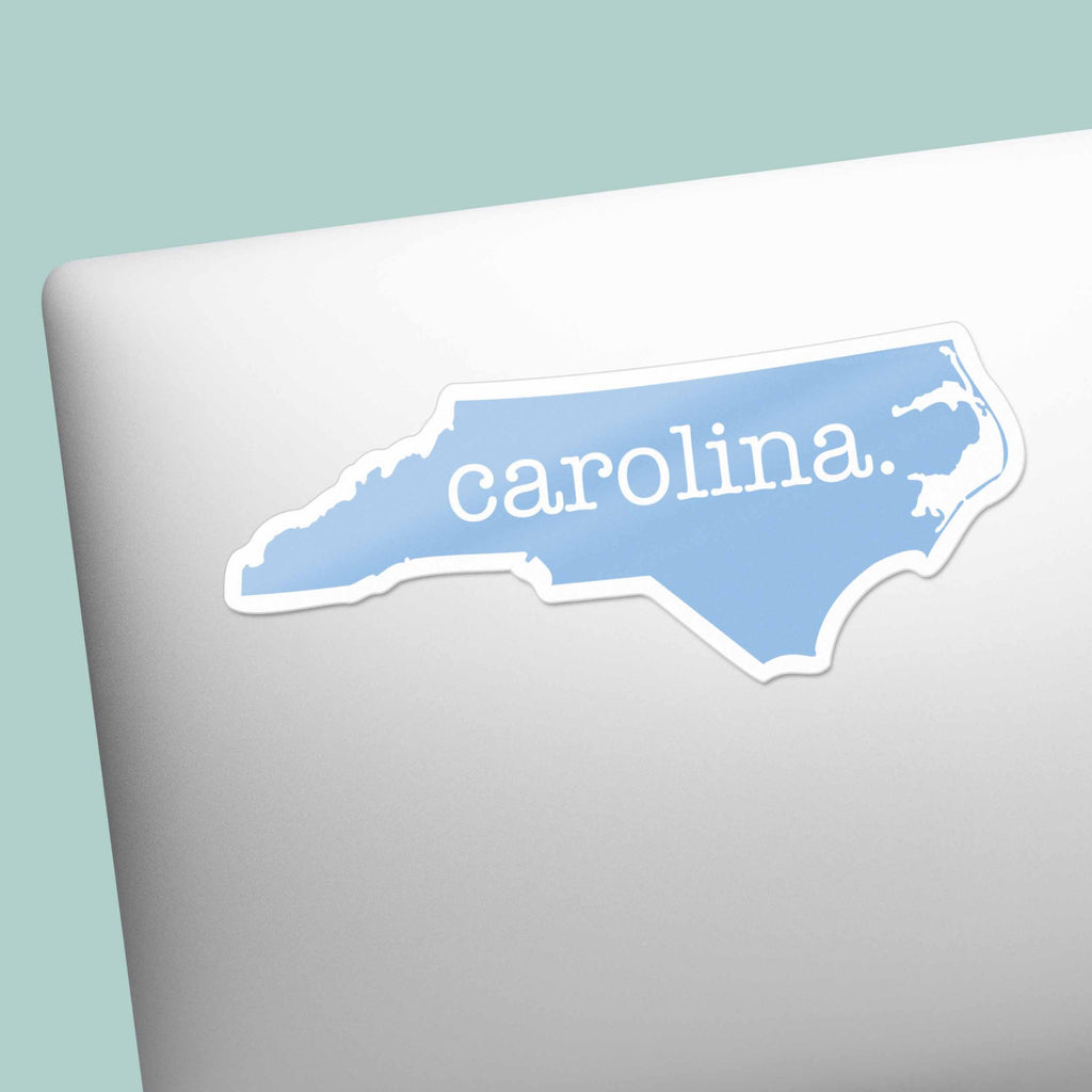 Light Blue North Carolina Sticker - Cute NC Decal